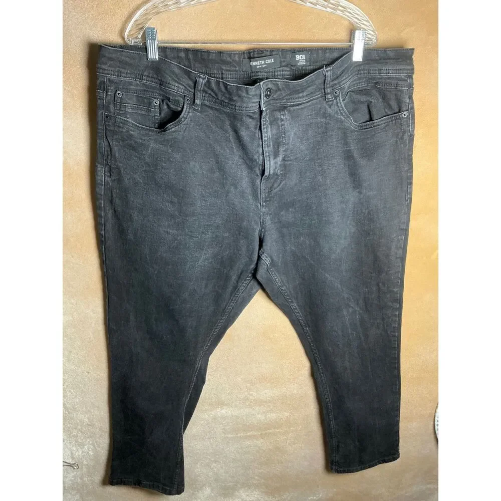 Kenneth Cole Mens Jeans Dark Wash Straight‎ Fit Size 44x30 BCI Cotton